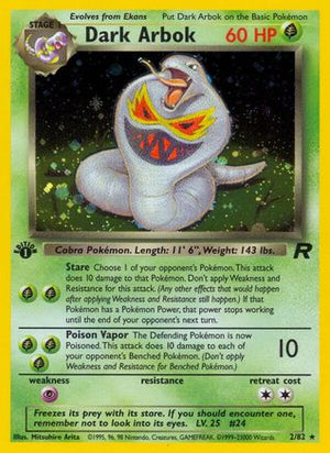 Dark Arbok 2/82  - 1st Edition Holofoil Team Rocket - Holo Rare