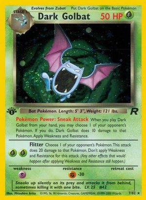 Dark Golbat 7/82  - 1st Edition Holofoil Team Rocket - Holo Rare