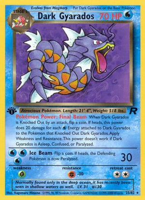 Dark Gyarados (25) (25) 025/82  - 1st Edition Team Rocket - Rare