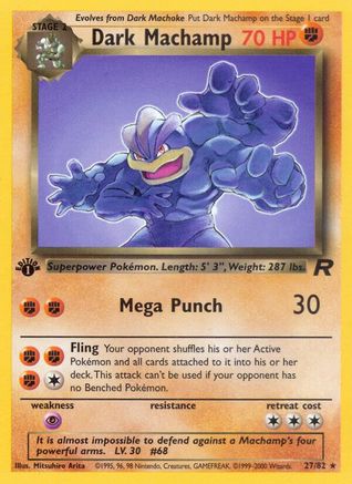 Dark Machamp (27) (27) 027/82  - 1st Edition Team Rocket - Rare