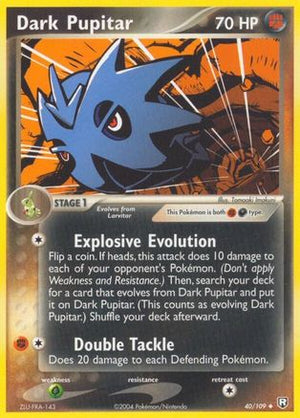 Dark Pupitar 040/109  - Reverse Holofoil Team Rocket Returns - Uncommon