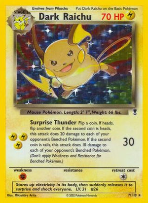 Dark Raichu 007  - Holofoil Legendary Collection - Holo Rare
