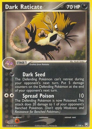 Dark Raticate 017  - Reverse Holofoil Team Rocket Returns - Rare