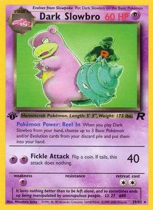 Dark Slowbro 29/82  - 1st Edition Team Rocket - Rare