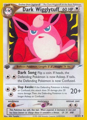 Dark Wigglytuff 40/105  - 1st Edition Neo Destiny - Uncommon