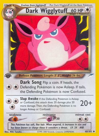 Dark Wigglytuff 40/105  - 1st Edition Neo Destiny - Uncommon