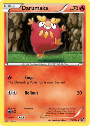 Darumaka (24) (24) 024  - Reverse Holofoil Black and White - Uncommon