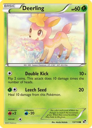 Deerling 013/114  - Reverse Holofoil Black and White - Common