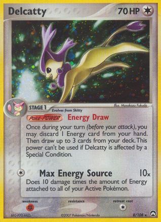 Delcatty 008  - Holofoil Power Keepers - Holo Rare