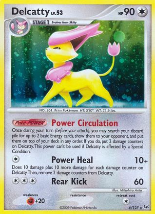 Delcatty 004  - Reverse Holofoil Platinum - Holo Rare