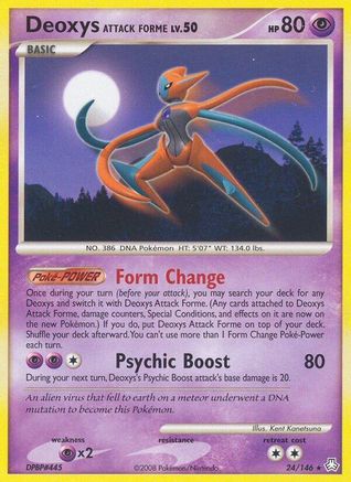 Deoxys Attack Forme 024  - Reverse Holofoil Legends Awakened - Rare