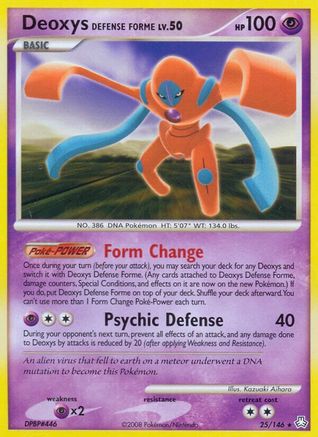 Deoxys Defense Forme 025  Legends Awakened - Rare
