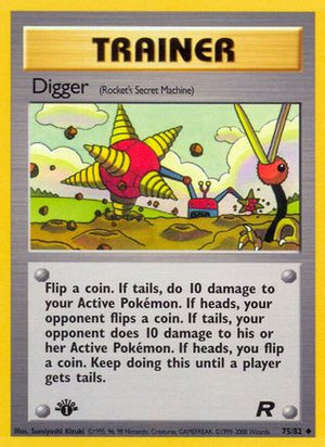 Digger (Rocket's Secret Machine) 75/82  - 1st Edition Team Rocket - Uncommon