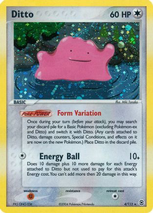 Ditto 004  - Reverse Holofoil FireRed & LeafGreen - Holo Rare
