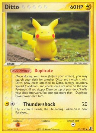 Ditto (Pikachu) 063/113  Delta Species - Common