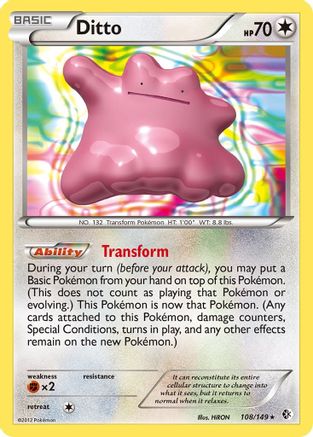 Ditto 108  - Reverse Holofoil Boundaries Crossed - Holo Rare