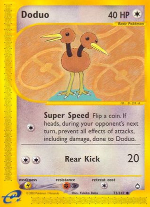 Doduo 073/147  - Reverse Holofoil Aquapolis - Common