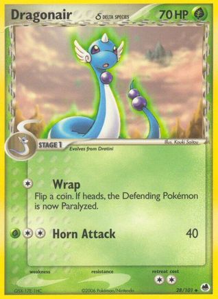 Dragonair (Delta Species) 028/101  - Reverse Holofoil Dragon Frontiers - Uncommon