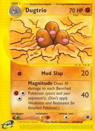 Dugtrio (44) (44) 044  - Reverse Holofoil Expedition - Rare