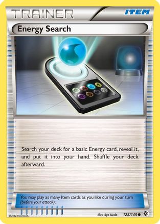 Energy Search 128/149  - Reverse Holofoil Boundaries Crossed - Common