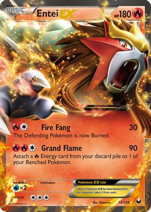 Entei EX 013  - Holofoil Dark Explorers - Ultra Rare