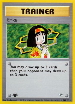 Erika 100/132  - 1st Edition Gym Heroes - Rare