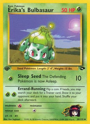 Erika's Bulbasaur 39/132  - 1st Edition Gym Challenge - Uncommon