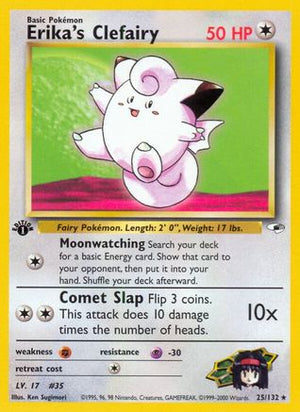 Erika's Clefairy 25/132  - 1st Edition Gym Heroes - Rare