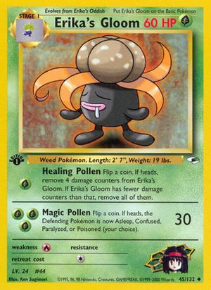 Erika's Gloom 45/132  - 1st Edition Gym Heroes - Uncommon