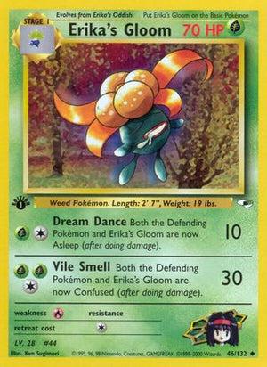 Erika's Gloom 46/132  - 1st Edition Gym Heroes - Uncommon