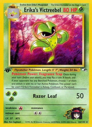 Erika's Victreebel 26/132  - 1st Edition Gym Heroes - Rare