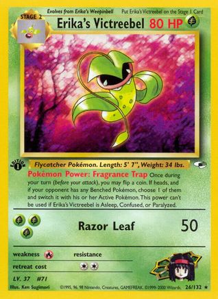 Erika's Victreebel 26/132  - 1st Edition Gym Heroes - Rare