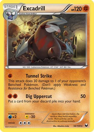 Excadrill (56) (56) 056  - Reverse Holofoil Dark Explorers - Rare