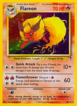 Flareon 10/110  - Holofoil Legendary Collection - Holo Rare