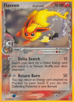 Flareon (Delta Species) 005  - Holofoil Delta Species - Holo Rare