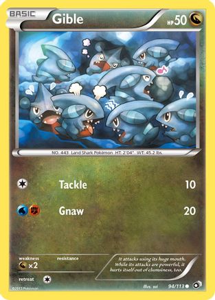 Gible 094/113  Legendary Treasures - Common