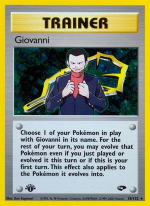 Giovanni 18/132  - 1st Edition Holofoil Gym Challenge - Holo Rare