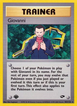 Giovanni 104/132  - 1st Edition Gym Challenge - Rare