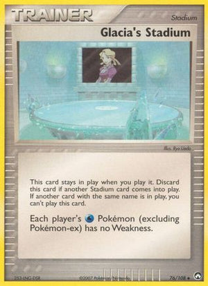 Glacia's Stadium 076  - Reverse Holofoil Power Keepers - Uncommon