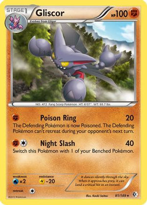 Gliscor 081  - Reverse Holofoil Boundaries Crossed - Holo Rare