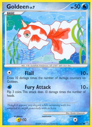 Goldeen 107  - Reverse Holofoil Supreme Victors - Common