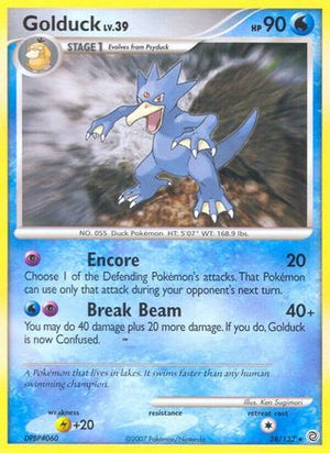 Golduck 028  - Reverse Holofoil Secret Wonders - Rare