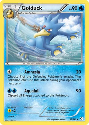 Golduck (35) (35) 035  - Reverse Holofoil Boundaries Crossed - Rare