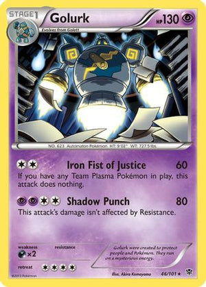 Golurk 046  - Holofoil Plasma Blast - Holo Rare