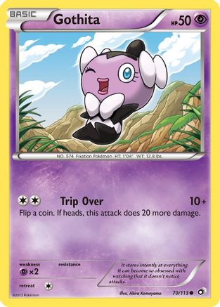 Gothita (70) (70) 070  - Reverse Holofoil Legendary Treasures - Common