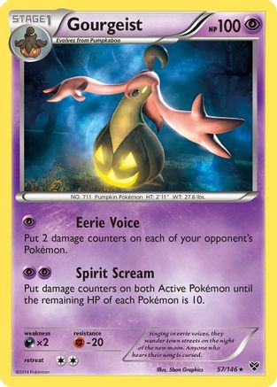 Gourgeist 057/146  - Holofoil XY Base Set - Holo Rare