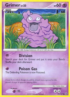 Grimer 075  - Reverse Holofoil Platinum - Common
