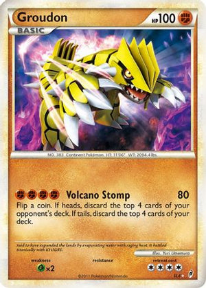 Groudon (Shiny) SL4  - Holofoil Call of Legends - Shiny Holo Rare