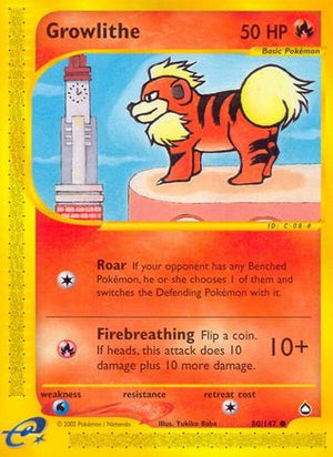 Growlithe (80) (80) 080  Aquapolis - Common