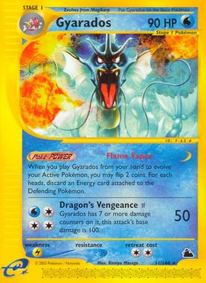 Gyarados (11) (11) 011  - Reverse Holofoil Skyridge - Rare